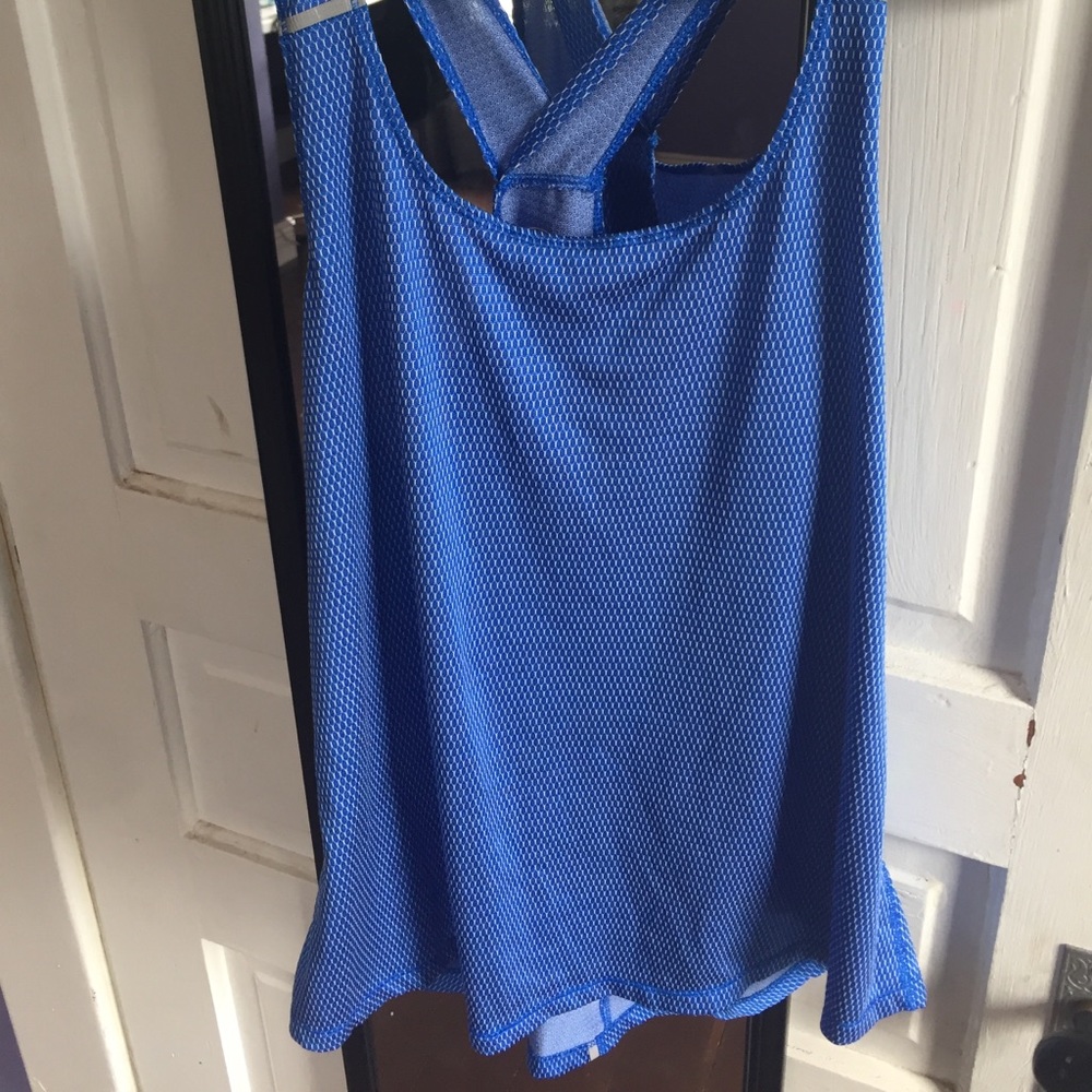 blue athletic tank